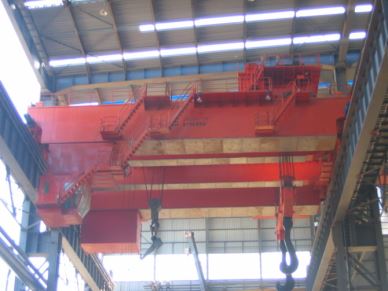 20 Tòn 50 Tone Distribisyon anlè Vwayaje Double Girder Crane